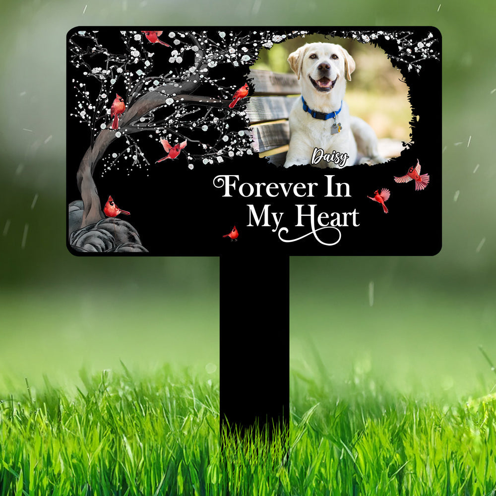 Custom Photo I'm Always With You Memorial Garden Stake For Dog Lovers TH10 894151