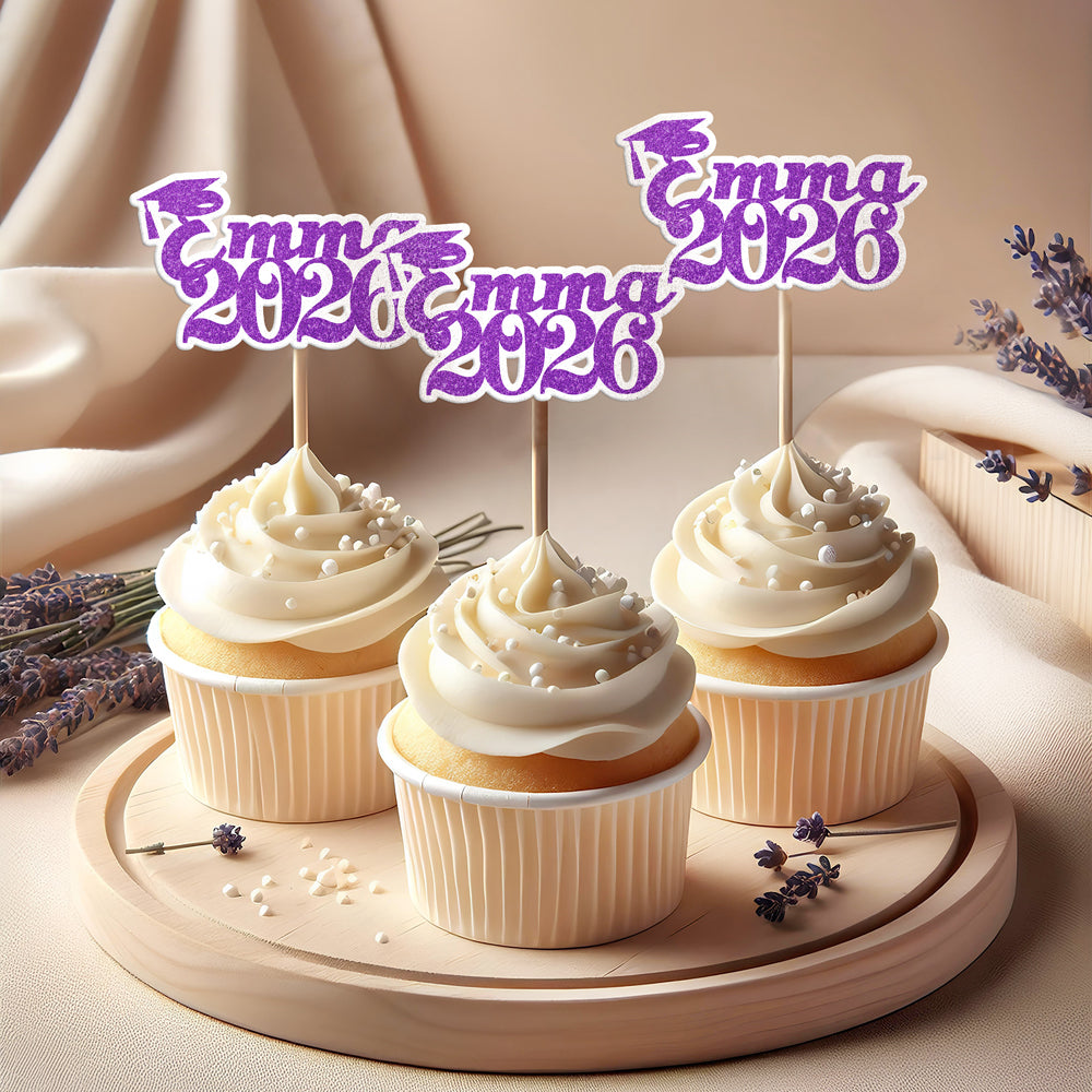 Personalized Graduation Class of 2026 Cupcake Toppers HA75 920076