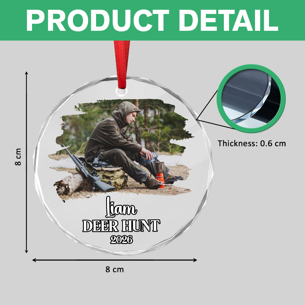 Custom Photo Hunting Glass Ornament TH10 896667