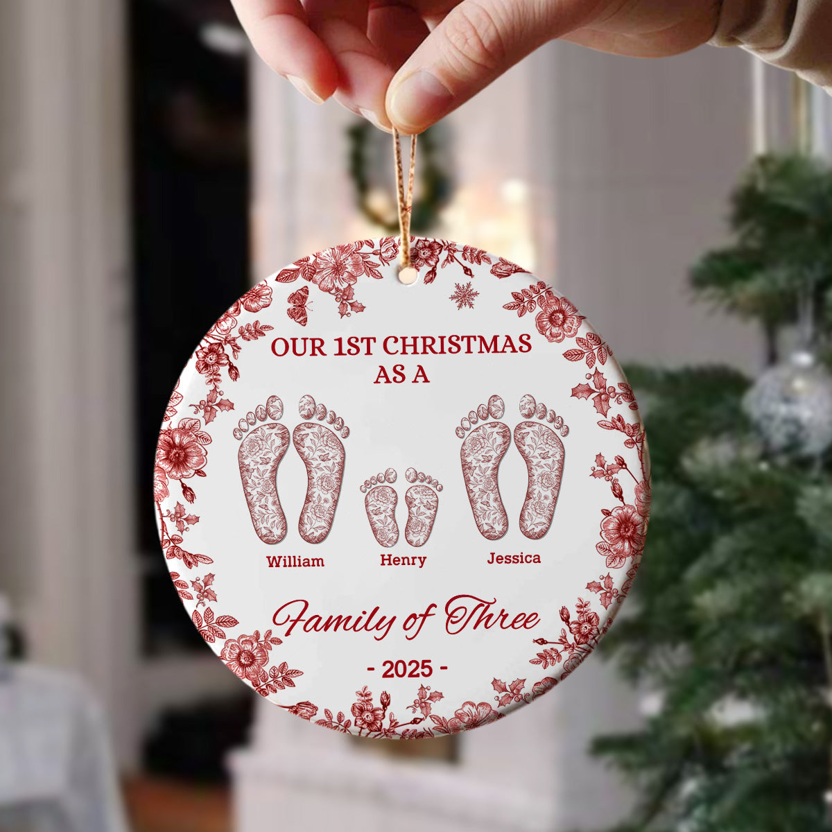 Custom Christmas Birthday Ceramic Ornament Gifts For Mom, Dad, Kids TH10 894741
