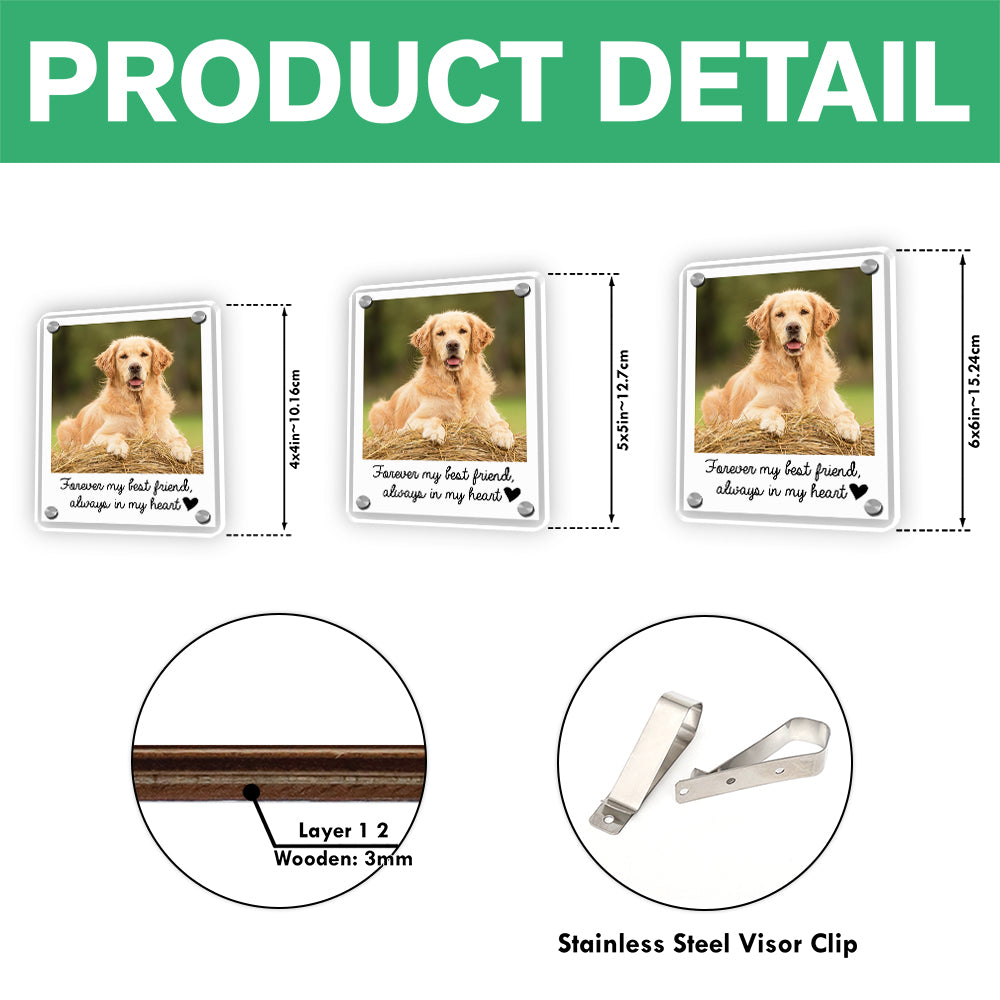Custom Pet Photo Memorial Car Visor Clip Gift For Pet Lovers TH10 898971