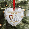 Our First Christmas Together Heart Glass Ornament Personalized Wedding Anniversary Christmas Ornament CH07 896944