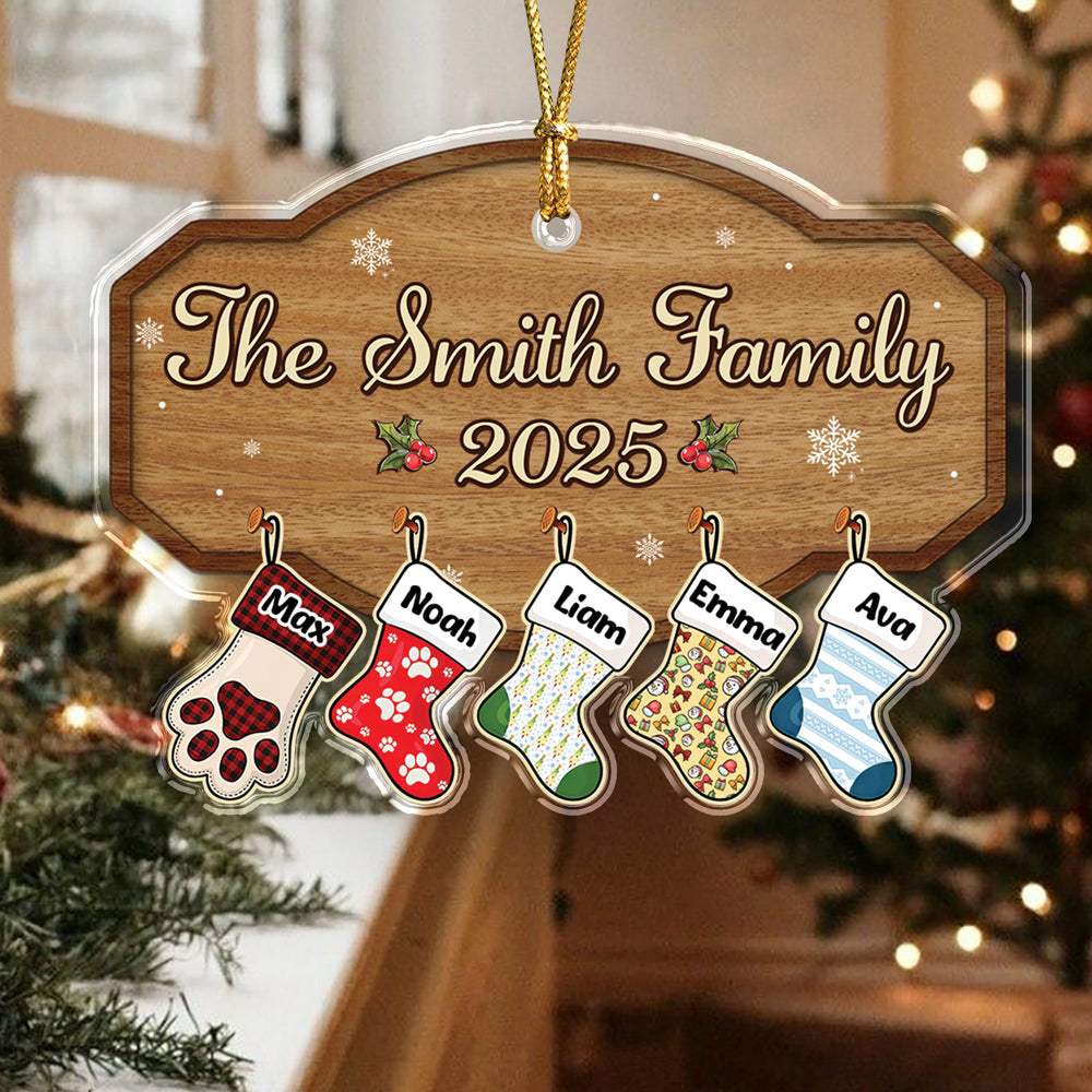 Family With Pets Personalized Acrylic Ornament CH07 899564