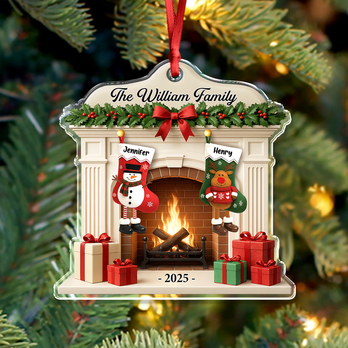 Custom Name Personalized Christmas Acrylic Ornament Gifts For Mom, Dad HA75 897882