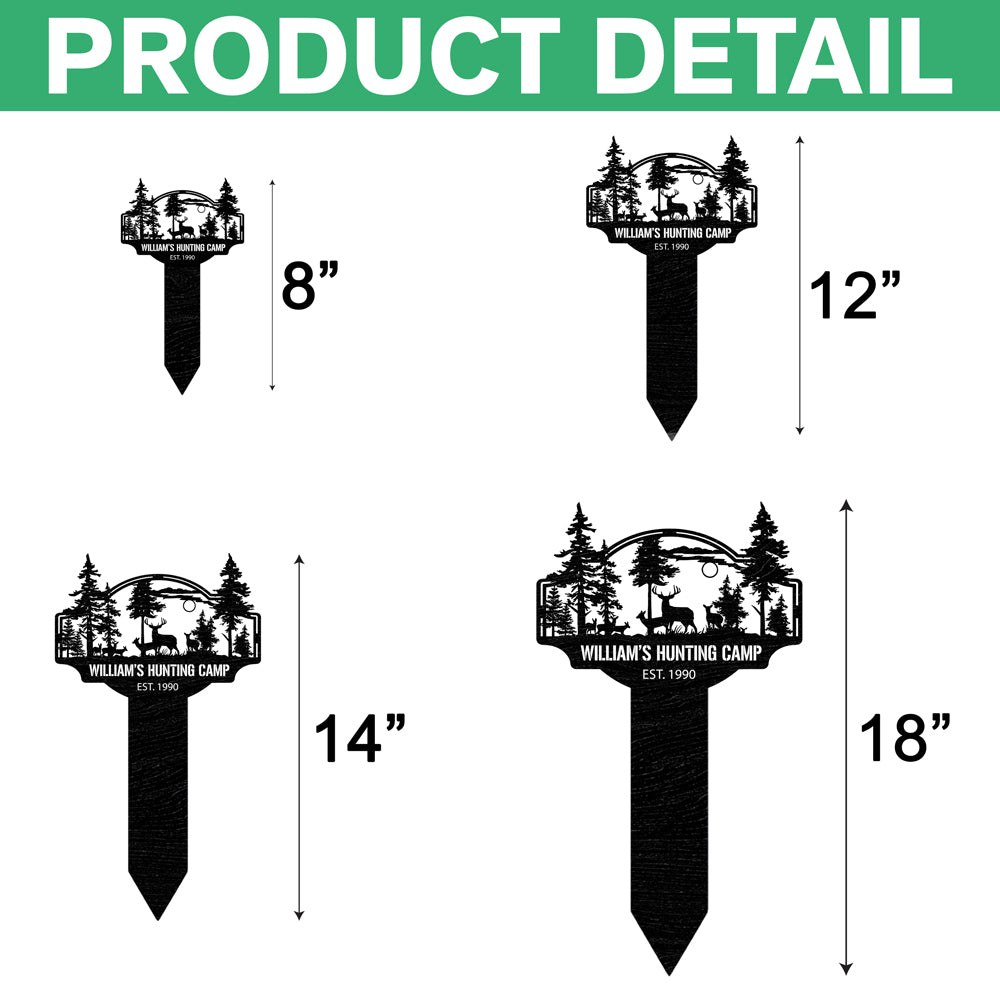 Custom Name Deer Forest Personalized Garden Stake HA75 920030