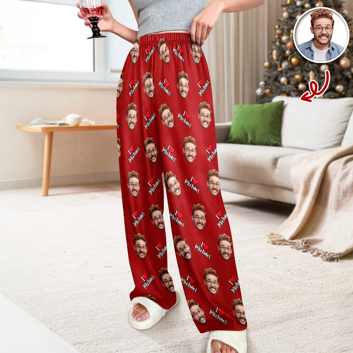 Custom Face Couple Sweatpants Valentine's Day Gift HA75 898404