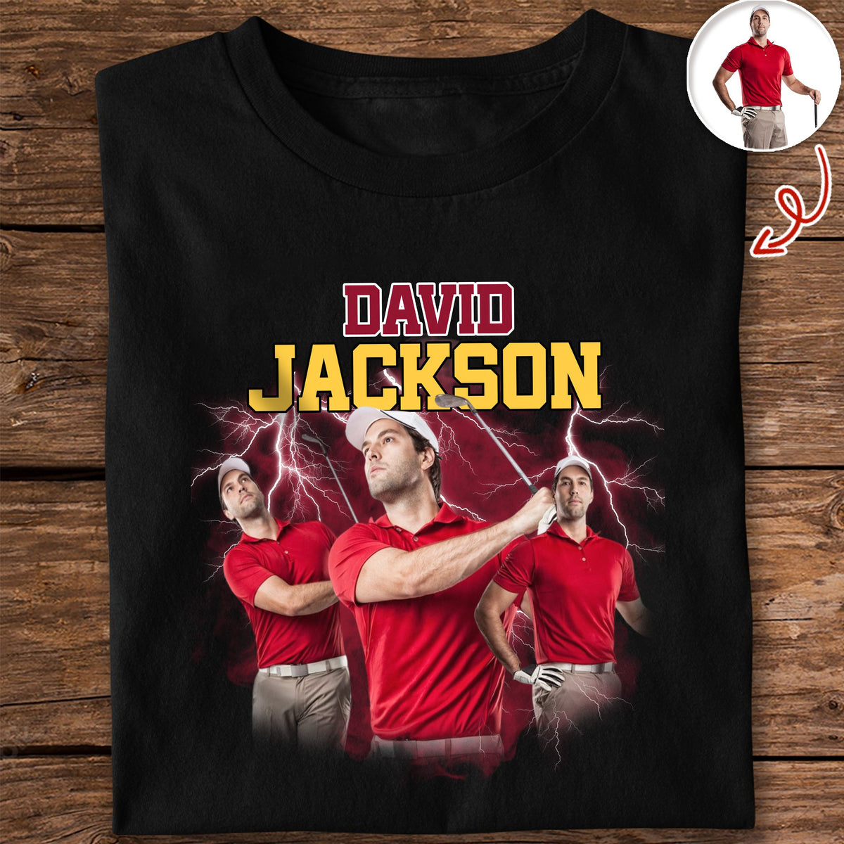 Custom Photo And Name With Retro Style For Golfer TH10 898091