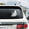 Custom Floral Dog Memorial Car Window Decal Sticker HA75 898118