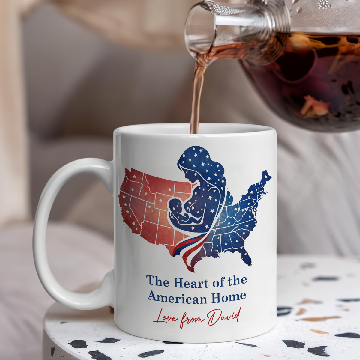 Custom Name The Heart Of The American Home White Mug LM32 897857