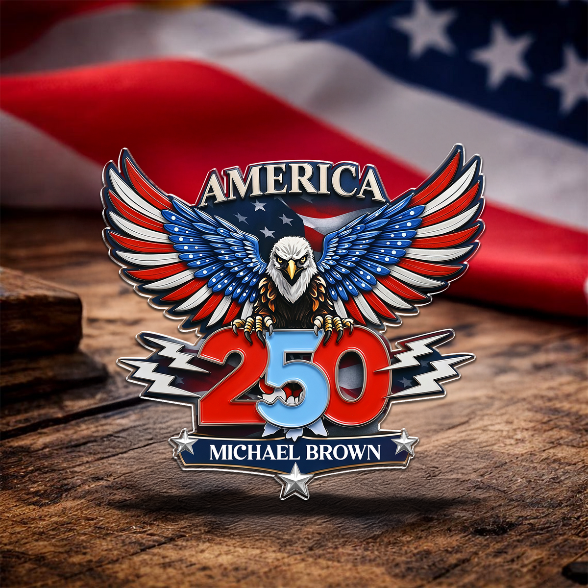 Personalized 250 Years America Acrylic Pin HA75 920952