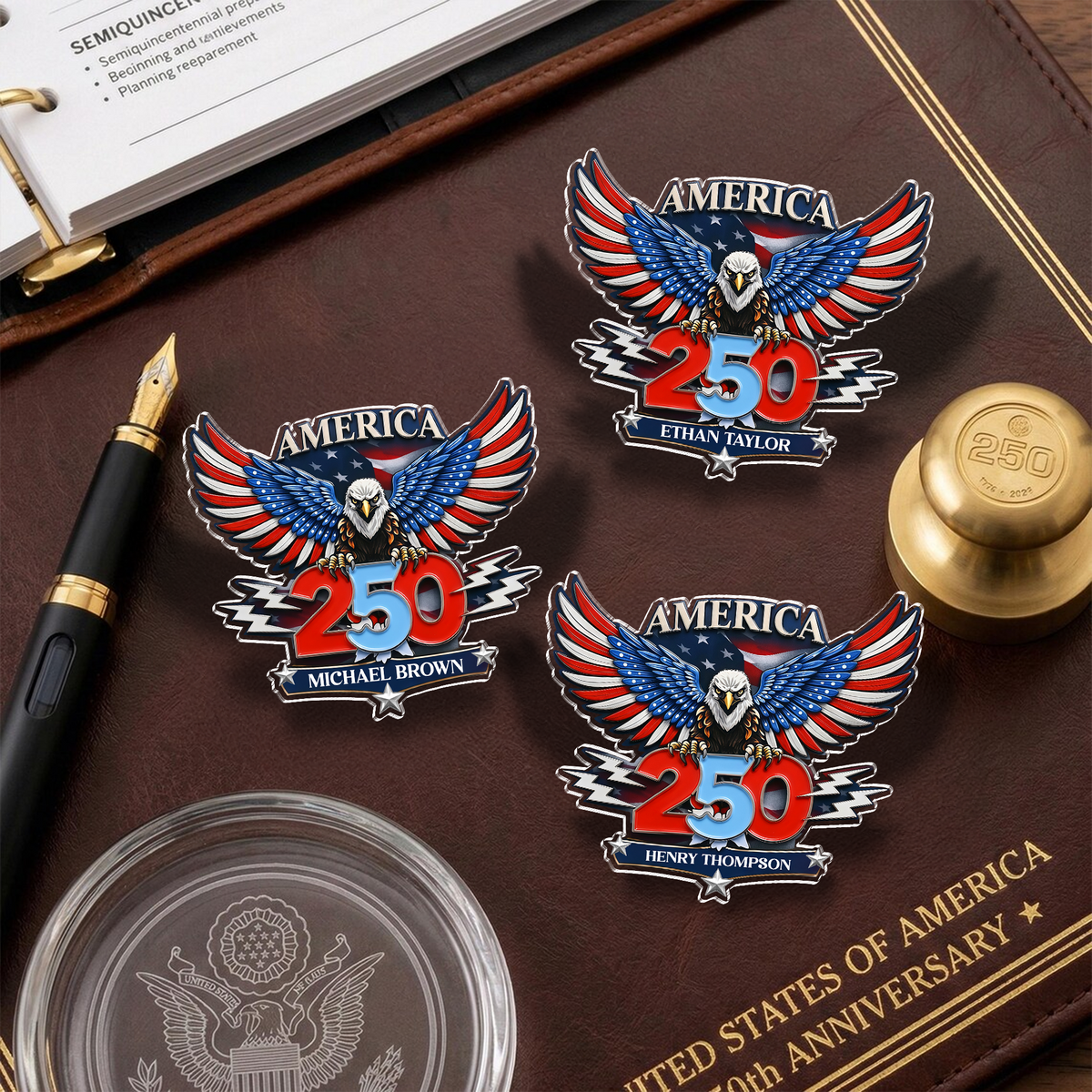 Personalized 250 Years America Acrylic Pin HA75 920952