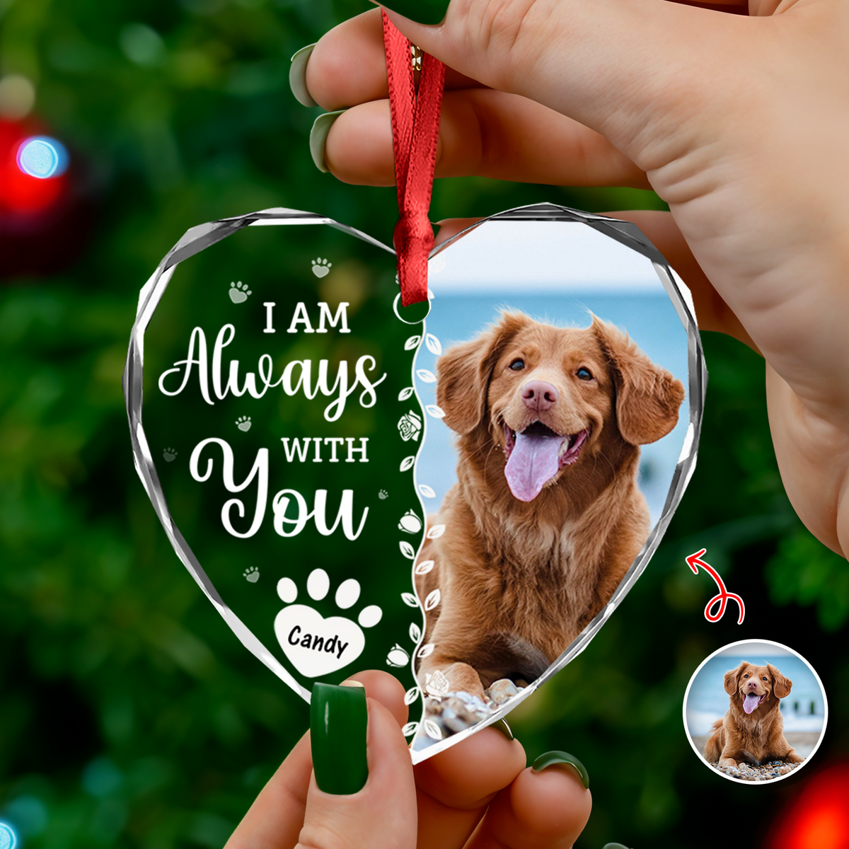 Custom Photo Favorite Hello And Hardest Goodbye Memorial Heart Shape Glass Ornament HA75 892810