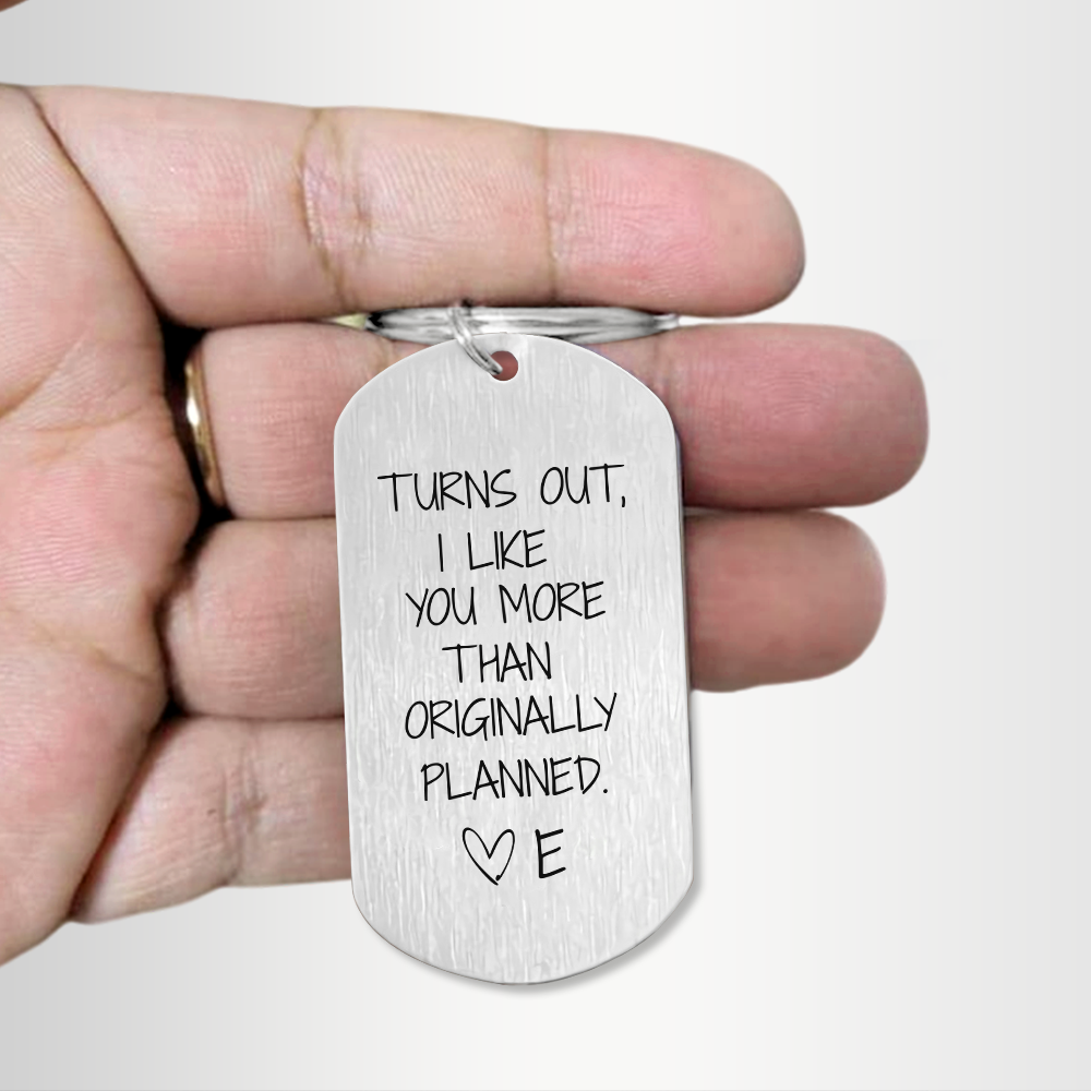 Custom Couple Photo I Like You More Than Originally Planned Metal Keychain For Valentine's Day TH10 898383