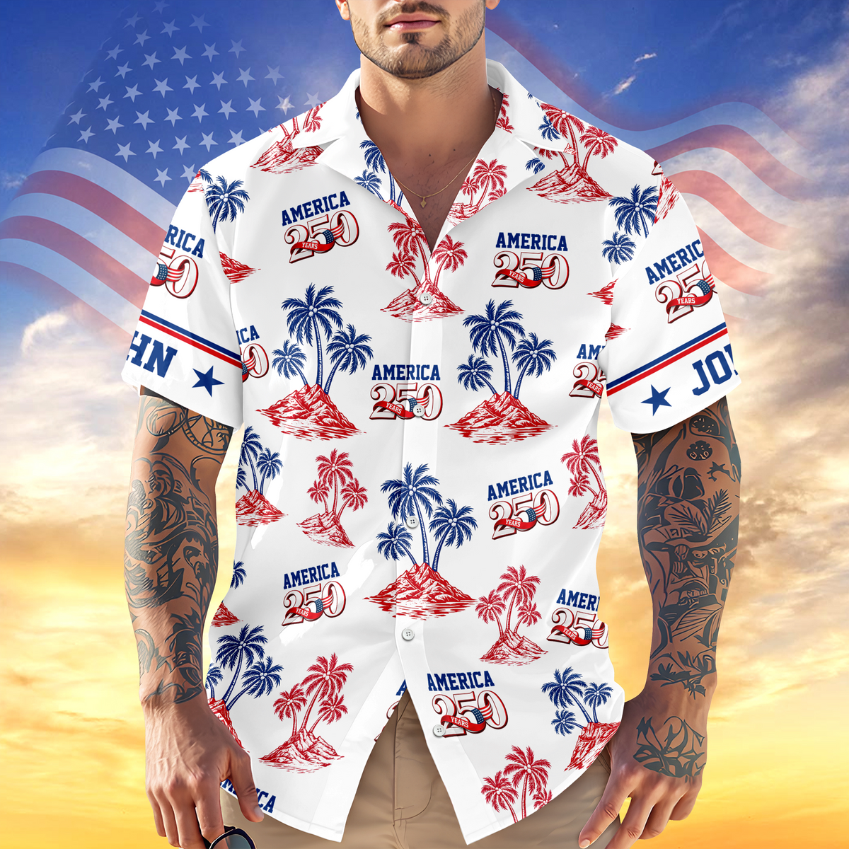 Custom Name America 250 Years Anniversary Hawaii Shirt TH10 898601