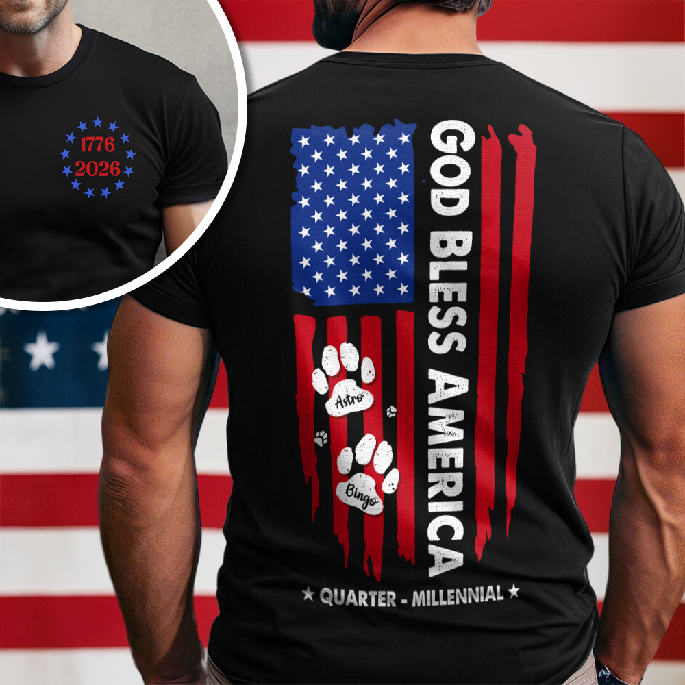 Personalized Faith Family & Freedom Back & Front Dark Shirt Custom Gift For Family LM32 899077