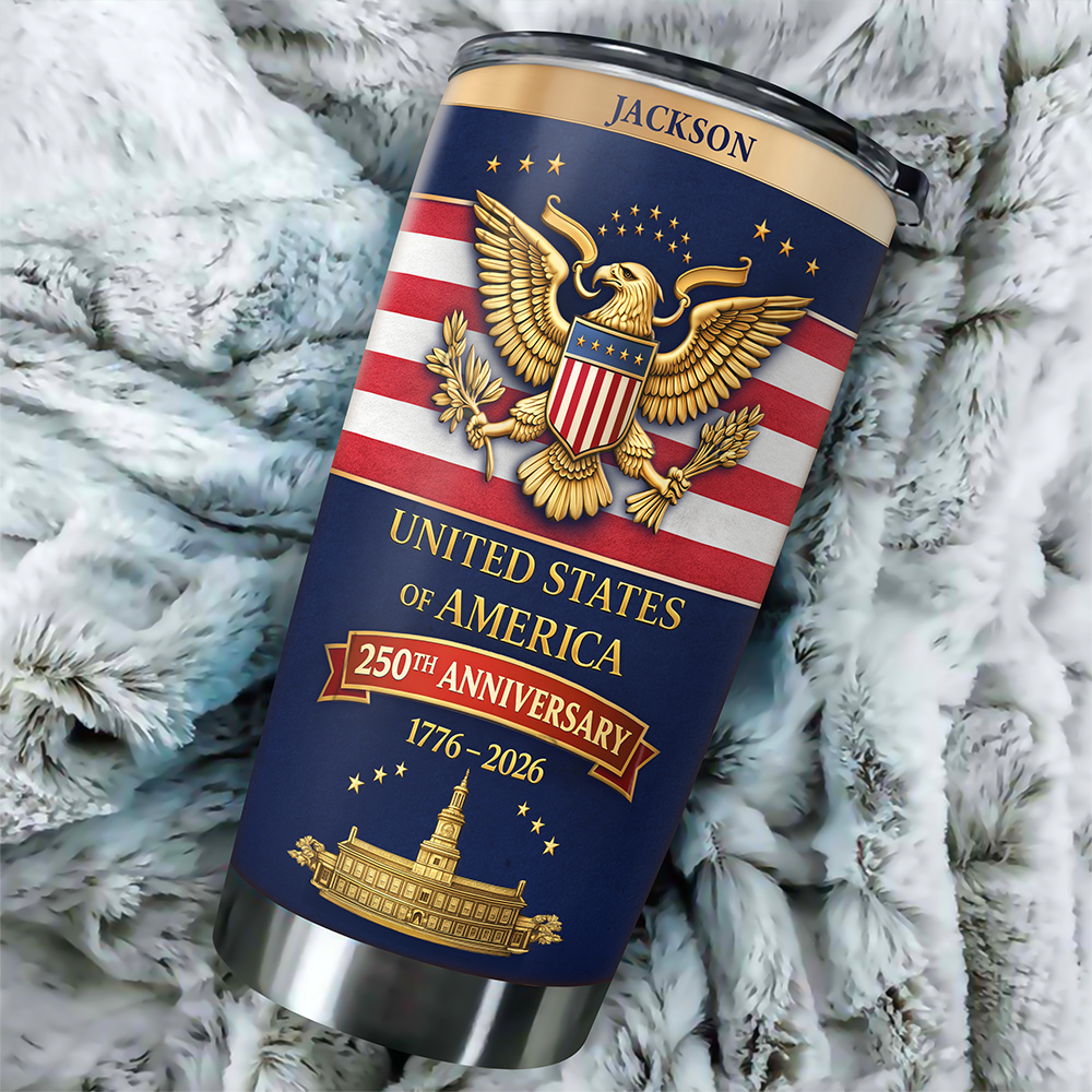 Custom Name USA 250th Anniversary 1776-2026 Fat Tumbler TH10 898905