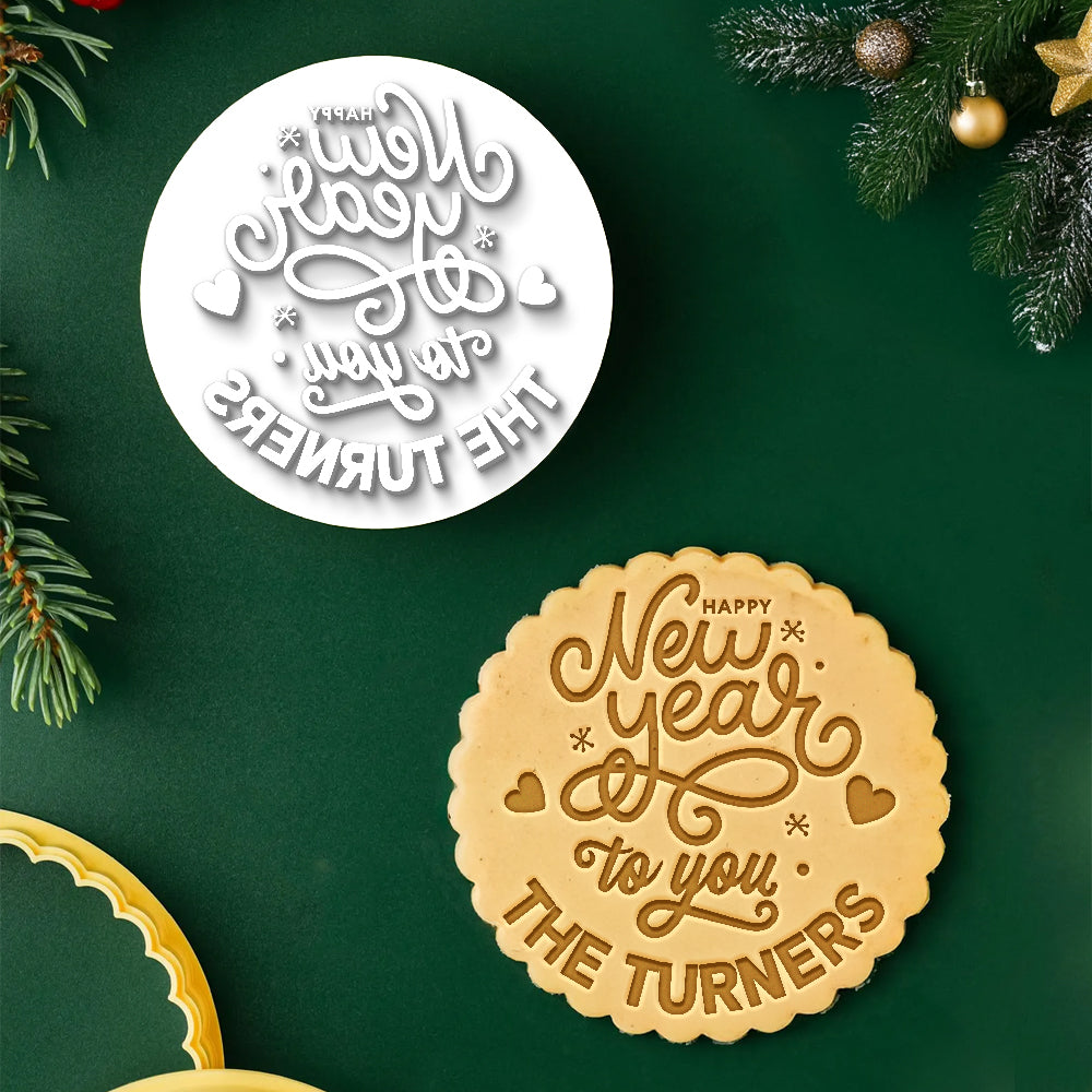 Personalized Family Name We Wish You Have A Good Year Cookie Stamp LM32 897467